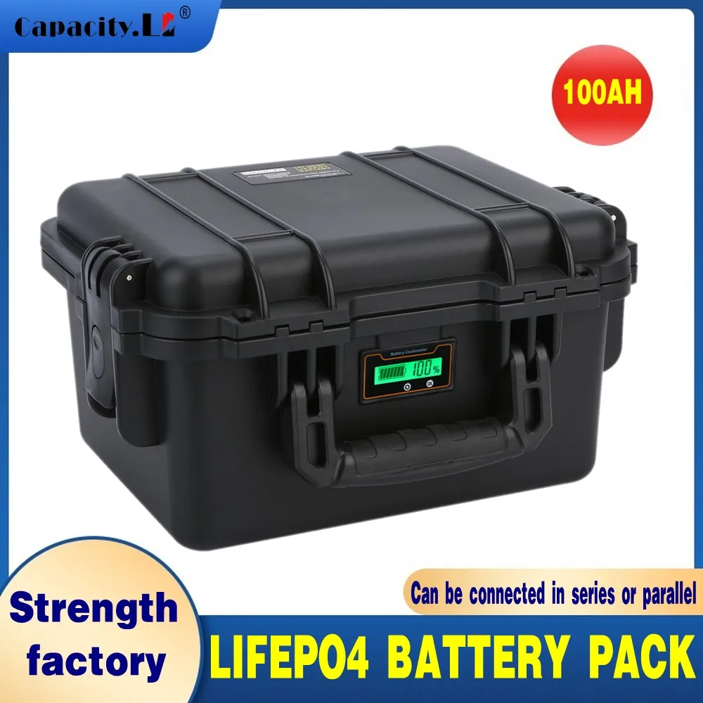 24V36V48V Lifepo4 Battery Pack 12V100ah 200ah 400ah Lithium Rechargeable Battery  Power Back for Camping Boats Inverter Motor RV