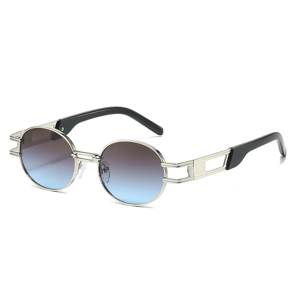 

3036 Stylish Round Sunglasses for Men Women, Premium Fashion Oval Sun Glasses, Vintage Retro Personalized Metal Shades 604469