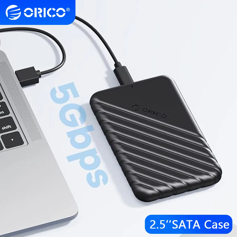 Корпус ORICO 2,5'-дюймового жесткого диска SATA SSD, внешний корпус жесткого диска USB 3.0 Type C, 5 Гбит/с, поддержка UASP для ПК и ноутбуков