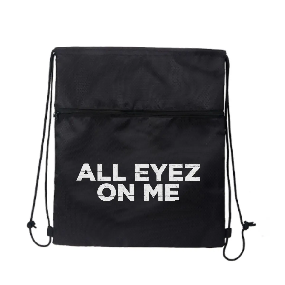 

All Eyez on Me Text Streetwear Сумка на молнии на шнурке: смелые принты в городском стиле