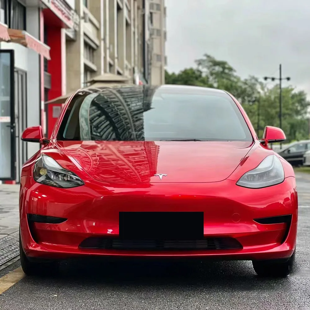 

PET Bulk Car Wrap Film Metallic Vinyl Red Colors for Vehicle Body Decoration And Protection Auto Stickers