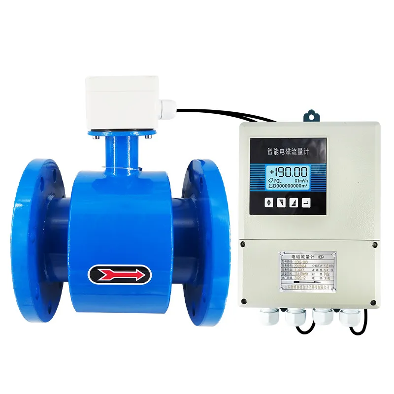 Intelligent electromagnetic sewage flowmeter, mud electroplating wastewater flowmeter fire flowmeter