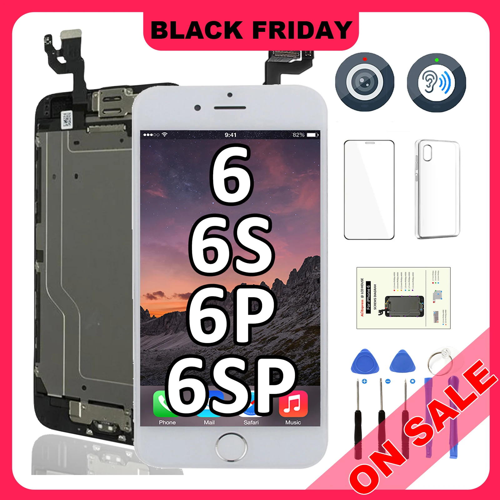 Full Set Display Replacement For Apple iPhone 6 6S Plus 6P 6SP LCD Screen Complete Touch Digitizer Assembly+Camera+Home Button 8 sold26,247.42Business Exclusive price1000LCD-HOUSE StoreSee previewSimi