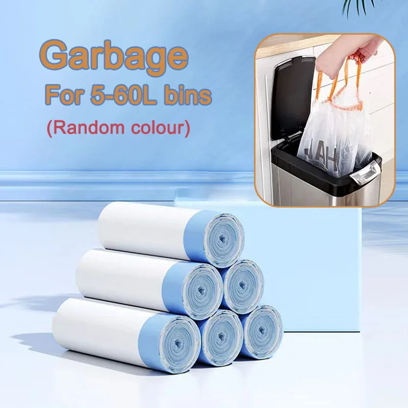 6 Rollen 7L/9L/15L Kordelzug Müllbeutel Badezimmer Toilette Salon Haushalt Einweg Müllbeutel Reinigung Papierkorb Müllbeutel