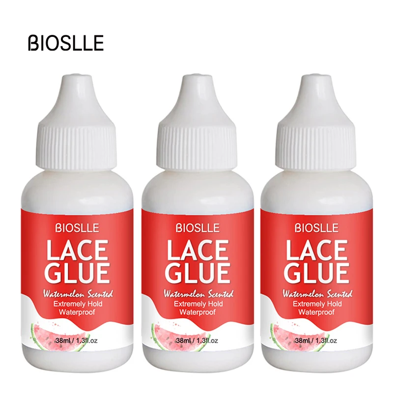 

3PCS BIOSLLE 38ml Waterproof Strong Hold Watermelon Hair Bonding Wig Adhesive Lace Glue