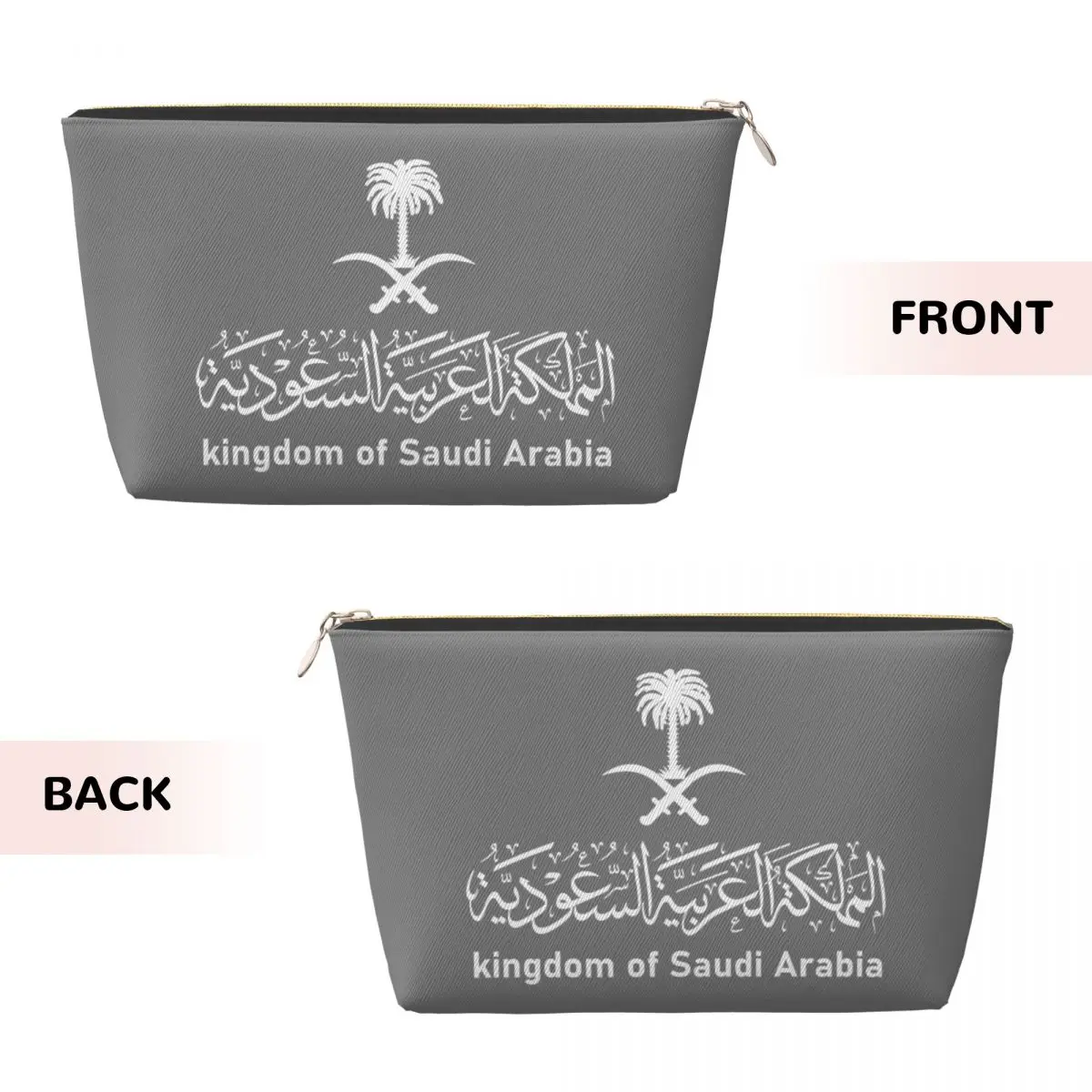 Custom Saudi Arabia Passport Cosmetic Bag Women Kawaii Big Capacity Makeup Case Beauty Storage Toiletry Bags