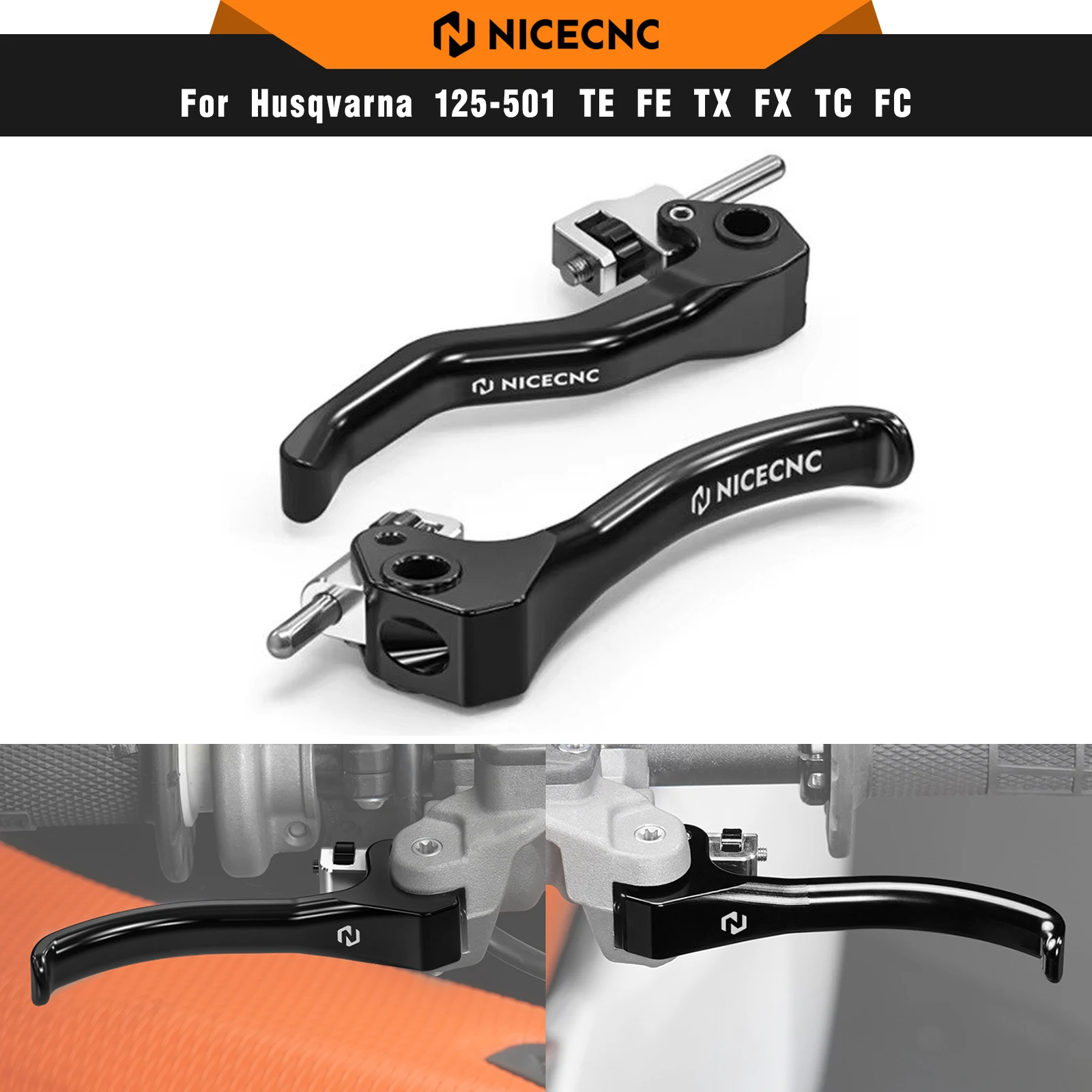 NICECNC para Husqvarna TE 300 250 FE 350 450 501 2022-2024 palanca de embrague corta palanca de freno para GasGas EC 300 EC 250 2021-2025