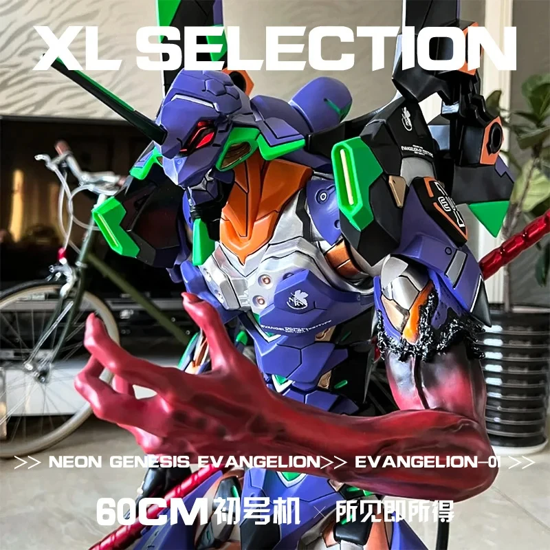 60cm Evanglion 01 Anime Figure Eva Mutations Luminous Action Figurine Collection Statue Ornaments Model Doll Kid Birthday Gifts