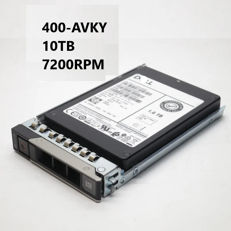 NEW HDD 400-AVKY/XGYWN 10TB 7200RPM SAS 12Gb/s Hot-Pluggable 3.5in LFF Nearline Hard Drive with Tray for De+ll PowerEdge Server