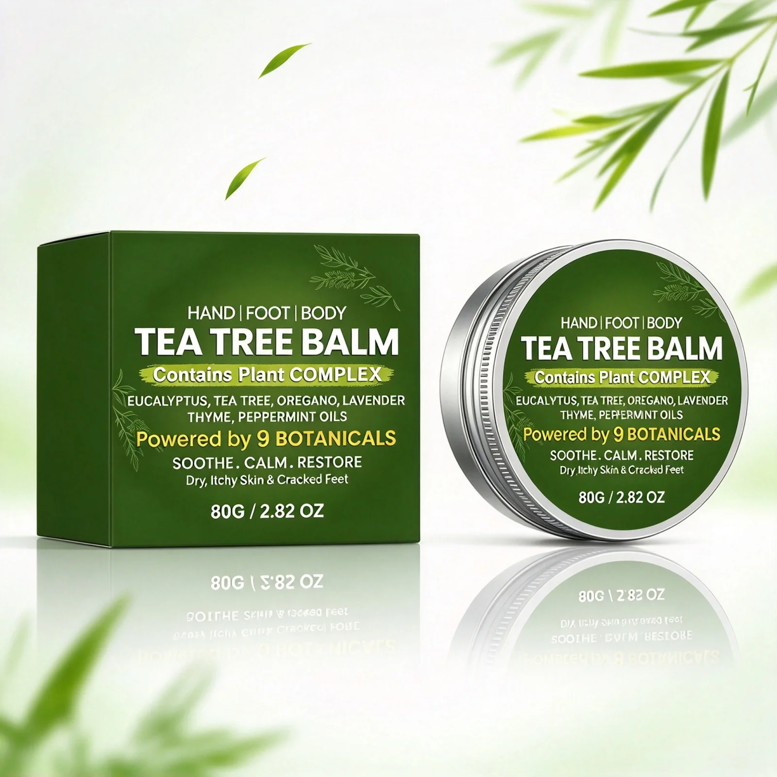 Tea Tree Balm Soothing Hand Foot Skin Balm Improving Dryness Itchy Soften Rough Skin Relieving Cracked Feet Moisturizing Cream