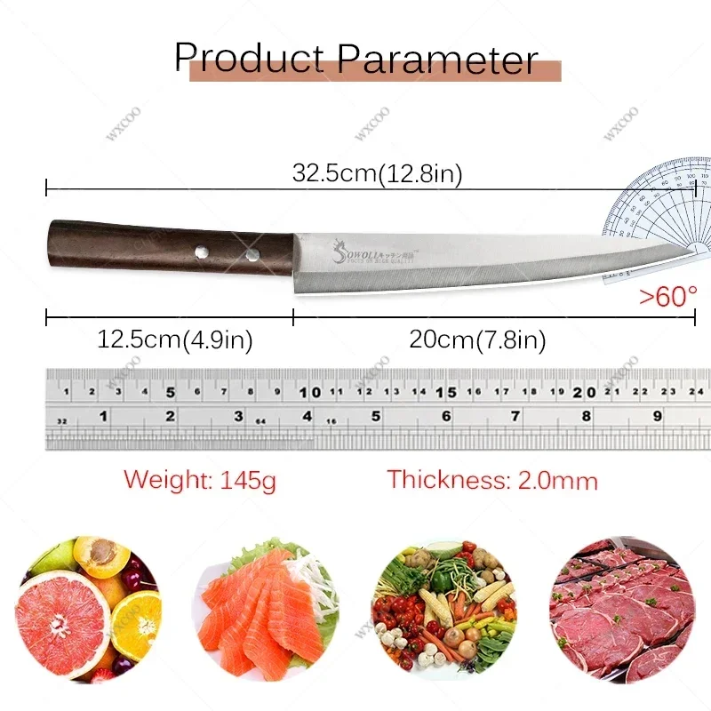Coltello da salmone Sashimi damasco coltello da affettare multifunzionale in acciaio inossidabile coltello da Sushi giapponese coltello da cucina coltello da cuoco