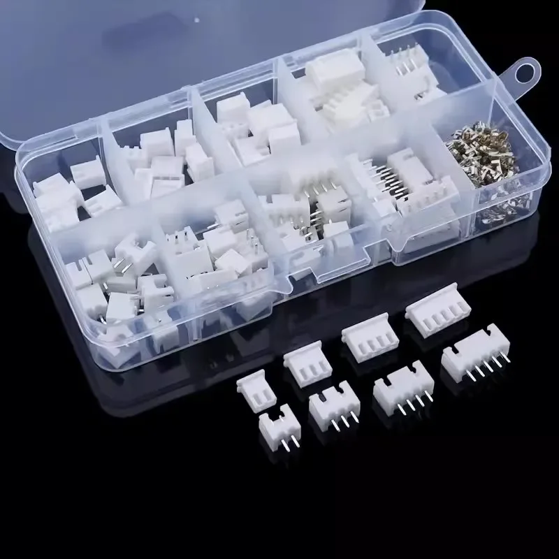 230pcs/box XH2.54mm 2p 3p 4p 5pin 2.54mm Pitch Terminal Kit / Housing / Pin Header Connector Wire Connectors Adapter XH Kits