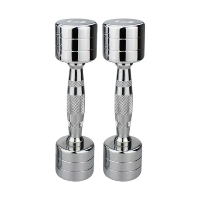 

YTYIN Customizable 1-10kg Chromed Steel Dumbbell Set Electroplated Round Fitness Weight Lifting Cast Iron Dumbbells