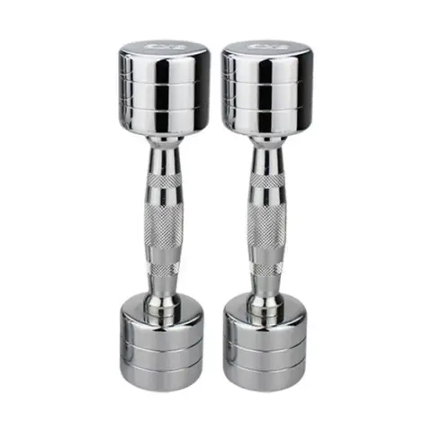 YTYIN Customizable 1-10kg Chromed Steel Dumbbell Set Electroplated Round  Fitness Weight Lifting Cast Iron Dumbbells