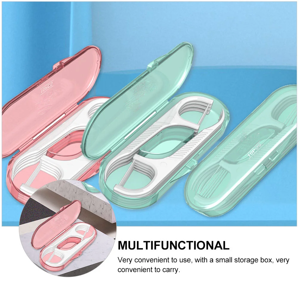20Pcs Floss Picks with Storage Box Portable Dental Floss Sticks Thin Design for Deep Teeth Cleaning Between Hard to Reach Areas