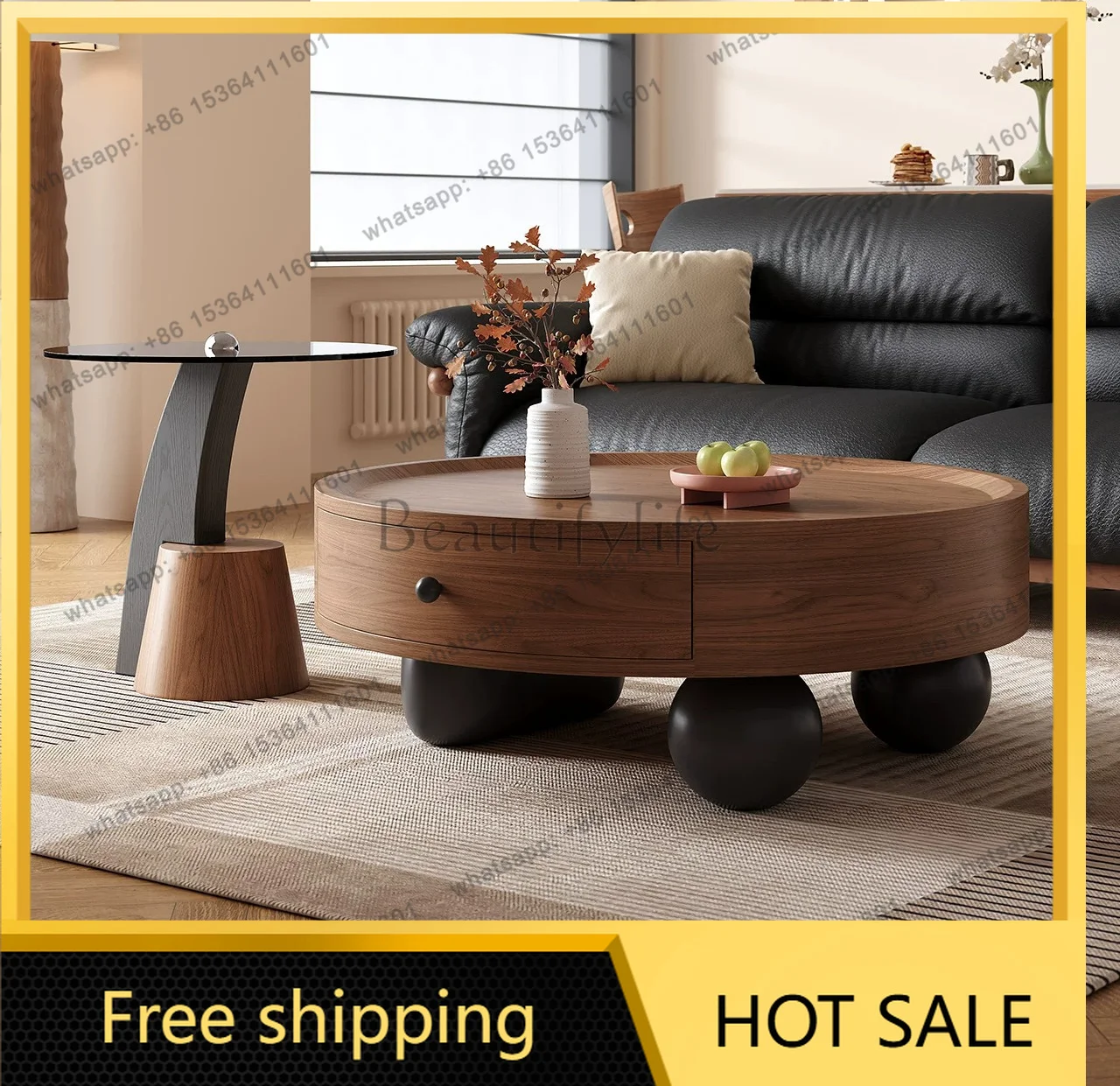 XX. Size round combination coffee table Italian light luxury modern simplicity high-end living room home