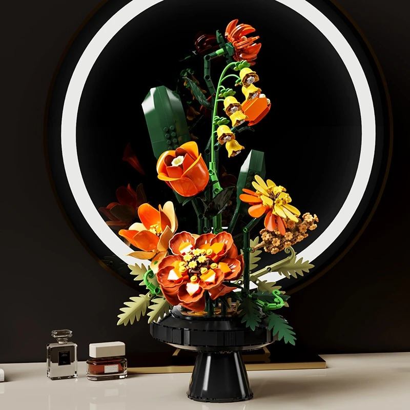 

Kids DIY Assemble Toy Morandi Bouquet Artificial Flower Kit Home Decor Table Centerpiece For Girls Room Birthday Gift Elegant