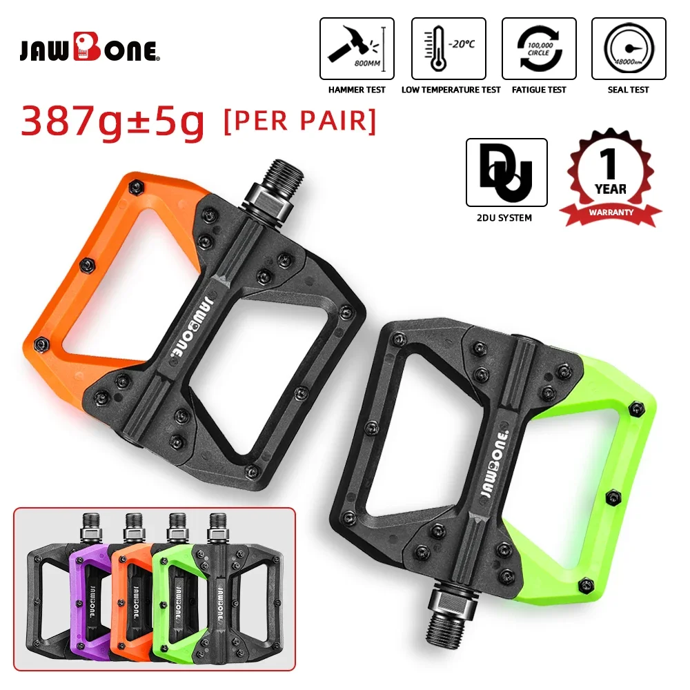 Jawbone Bicycle Pedals Modular Composite MTB Mountain Bike Flat Pedal DU+Sealed Bearing Road Foot-board Platform Cycling Parts