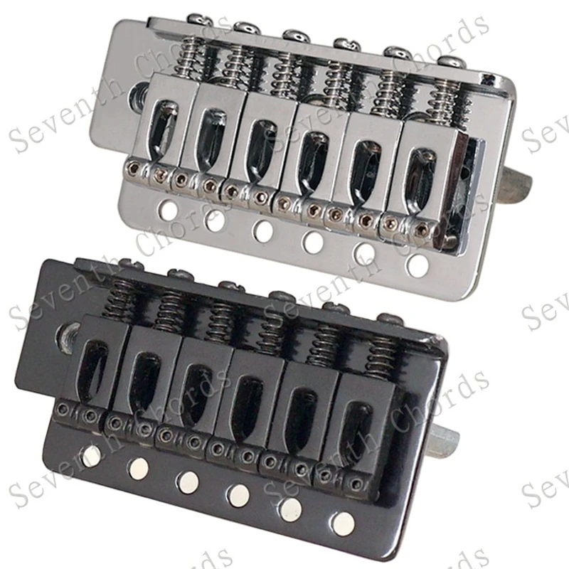 Ein Satz 6-saitiger konkaver Sattel-Tremolo-Brückensystem für E-Gitarren-Zubehörteile, Chrom, Schwarz, Kupfer, Rot zur Auswahl – Detail 14