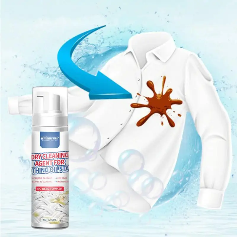 Dry Spot Cleaner For Clothes Dry Stain Remover Cleaning Fluid Agent For Laundry Dry Cleaning Agent Erase Spray For Stains