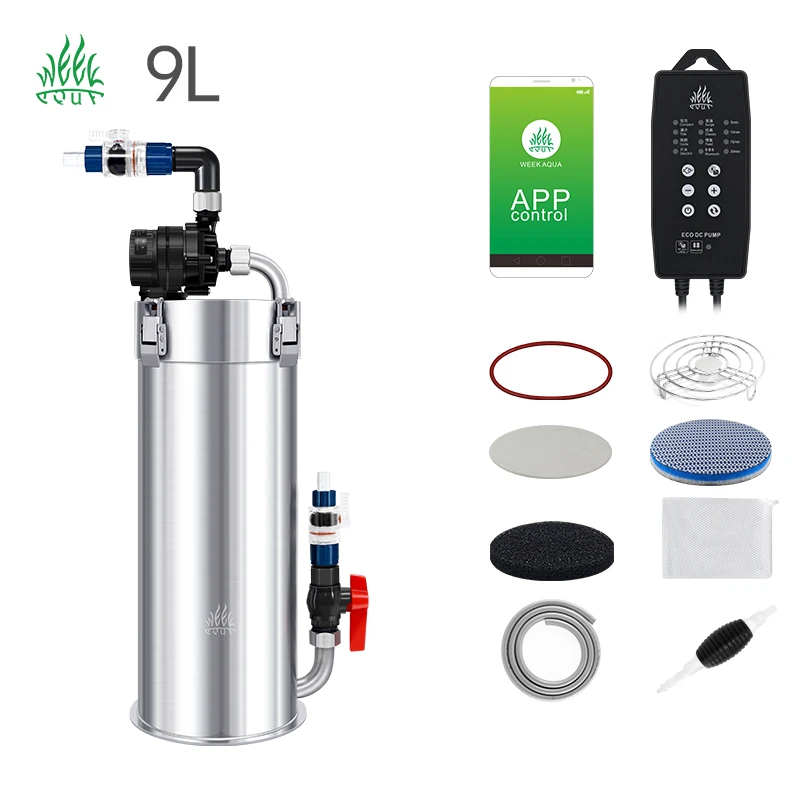 ES900 9L Intelligent Double Control Frequency Conversion 304 Stainless Steel Filter Bucket Freshwater Filter System Set