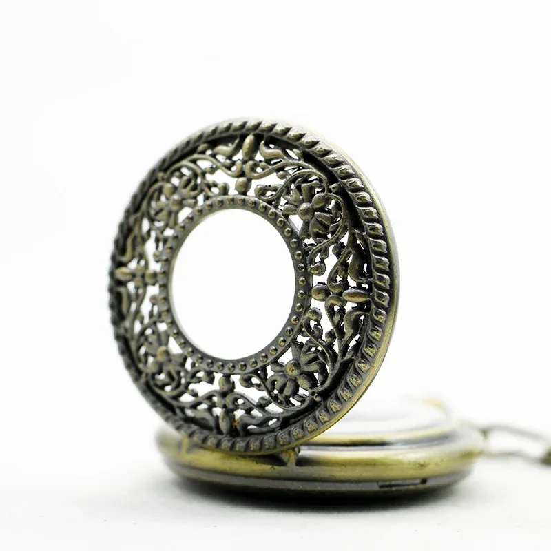 Brand New Fashion Retro Hollow Carved Design Pocket Watch Mechanical Manual Winding Steampunk Sweater Chain Pendant Gift