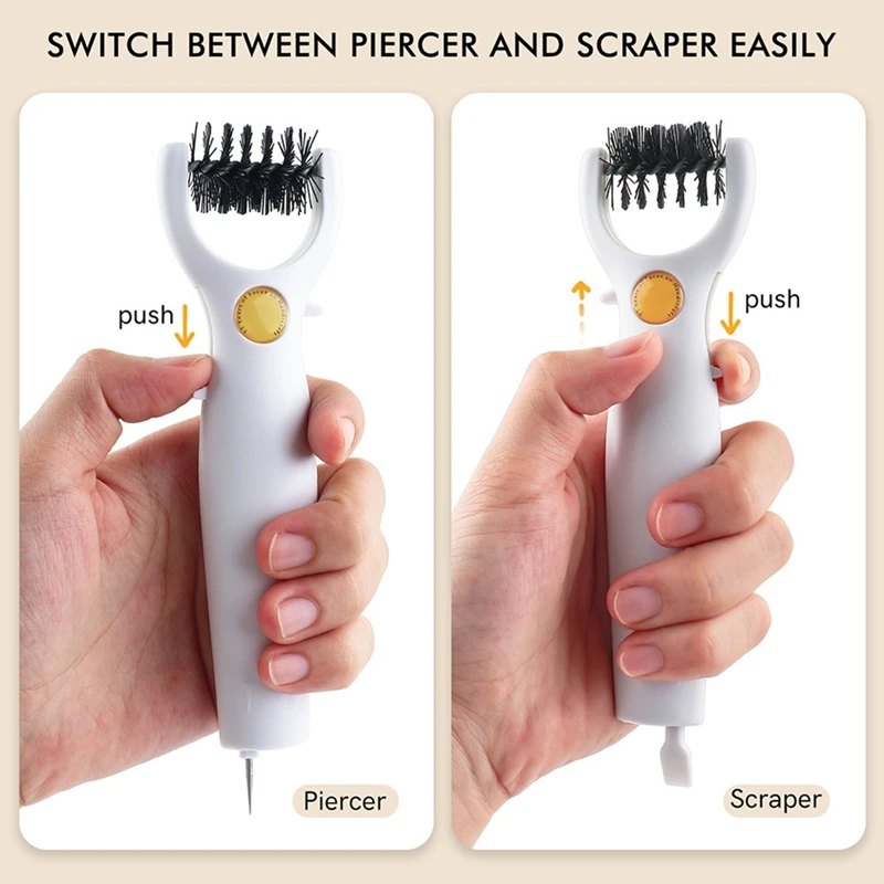 ABKY-3 In 1 Die Brush Piercer Scraper With Foam Pad For Removing Excess Paper From Dies Weeding Tools Die Cutting Tools Kit