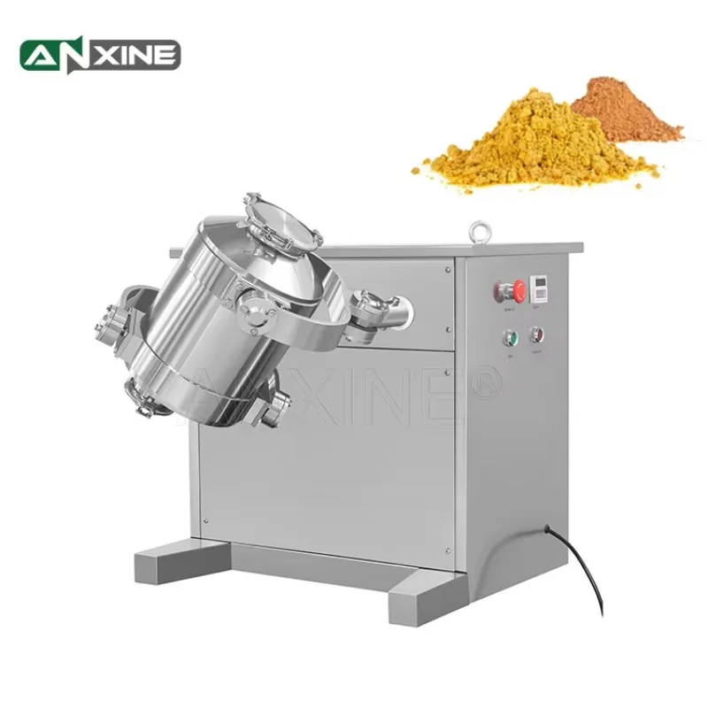 Automatic 3D Rotating Drum Blender Pellets Powder Granule Three-dimensional Mixer Machine