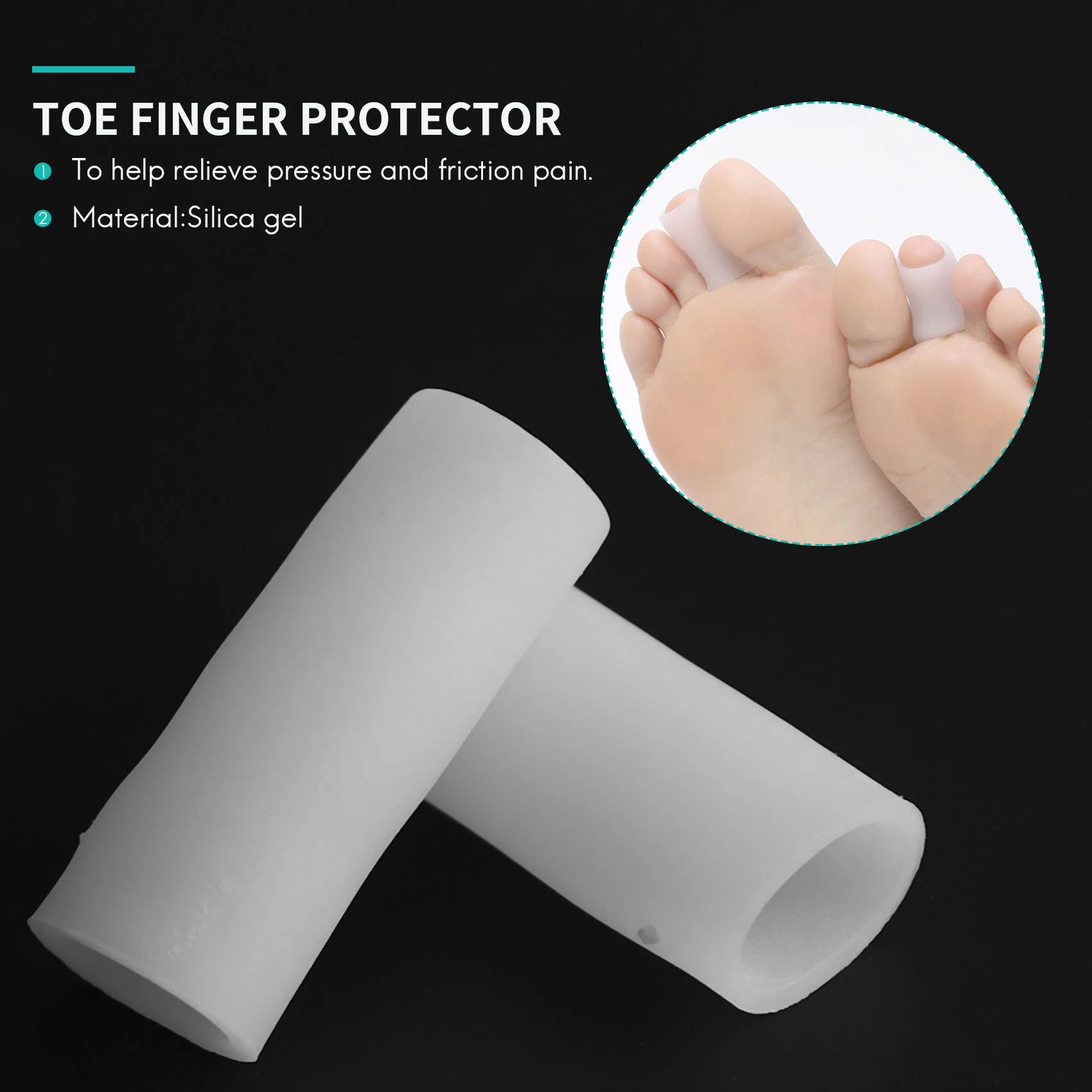 10 Pcs Silicone Gel Finger Tube Protector Toe Sleeves for Friction Pain Relief Foot Care Tool Finger Protect