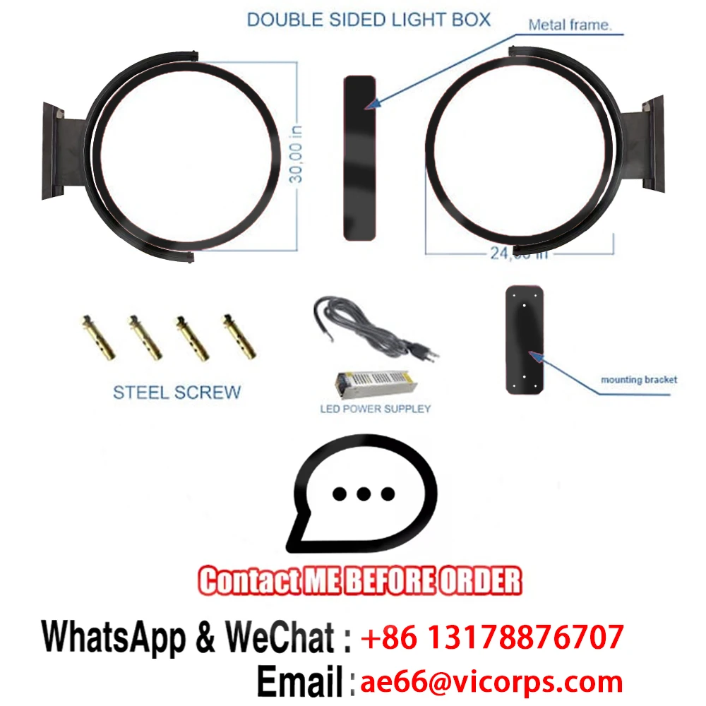 맞춤형 비즈니스 간판 가정용 조명 로고 아크릴 LED 360도 회전 박스 야외 간판 조명 간판 방수 가정 상점용