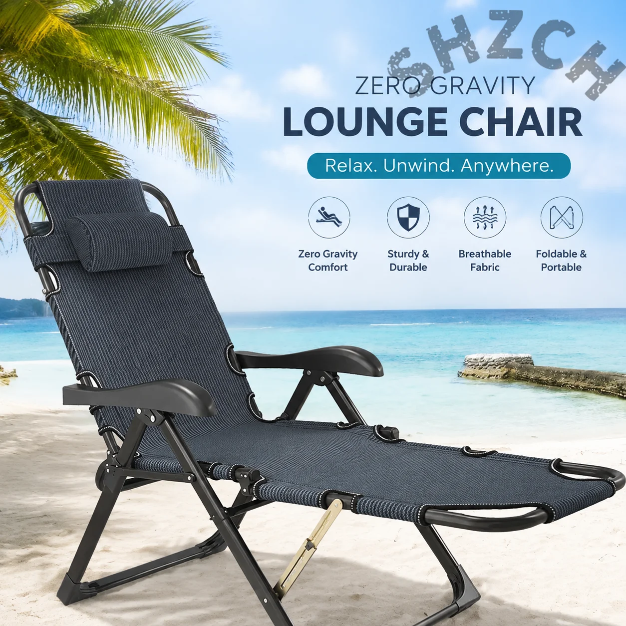 Folding Indoor Outdoor Chair Adjustable Cot Beach Chairs Camping Seat Office Home Garden Furniture Portable Camping Bed
