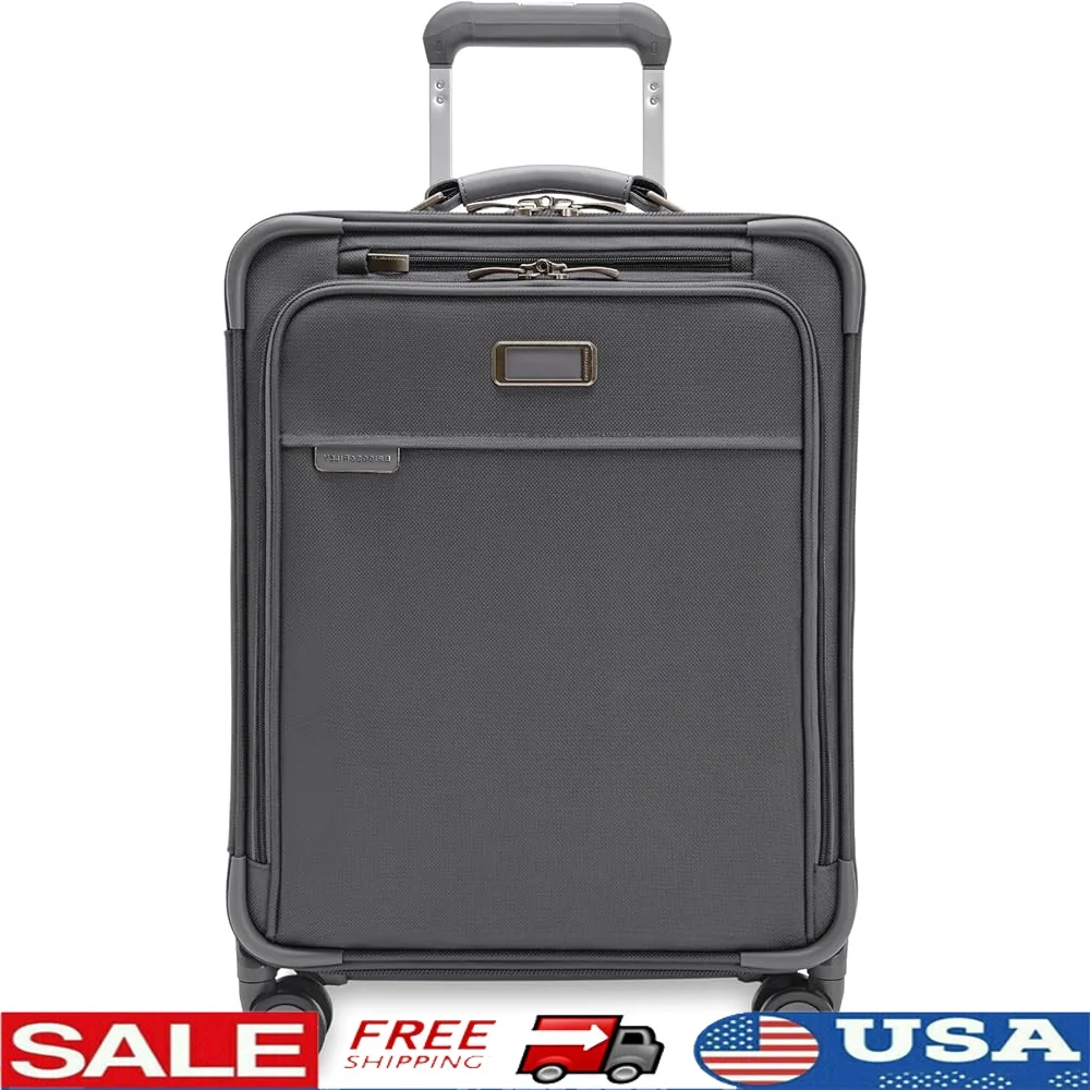 

Expandable 21 Inch Carry On Spinner Luggage Softside Travel Suitcase with Smooth Wheels and Organized Storage Men and Women