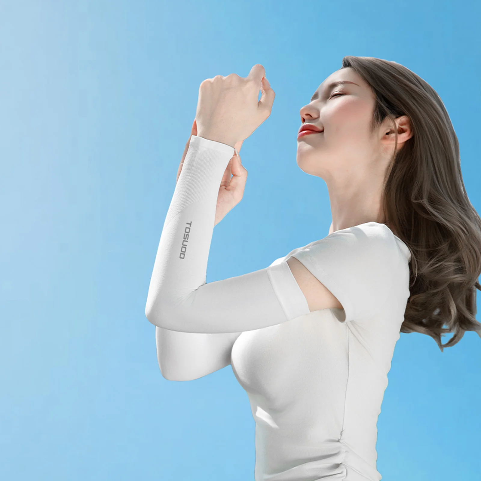 TOSUOD 1/2/3 أزواج من أكمام الحرير الجليدي للحماية من الأشعة فوق البنفسجية بذراع ركوب الدراجات قابلة للتنفس رياضية خارجية للجنسين مطاطية سريعة الجفاف للصيف