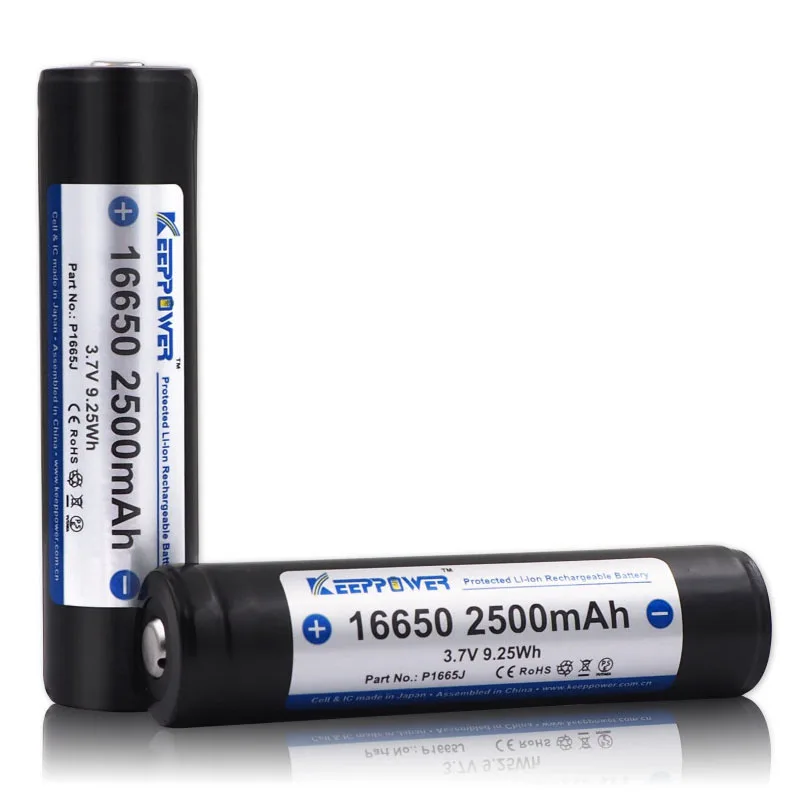 16 650 배터리 추천 및 실사용 리뷰: KeepPower 3.7V 2500mAh 보호회로 탑재 리튬이온 배터리