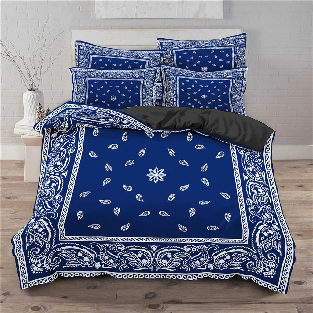 Paisley Bandanna Printpolyester Duvet Flowers Abstract Bedding Set Bedroom Decor Comforter Cover Single Double King Bedclothes