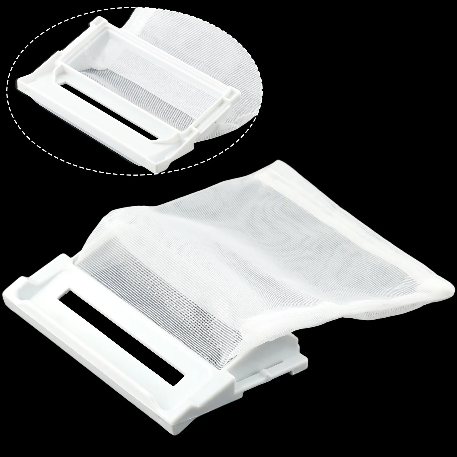 ABS Light Gray 2pcs Filter Bags Washing Machine Lint Hair Catcher Mesh 100*60mm For LG Parts Accessories Sale New High Quality