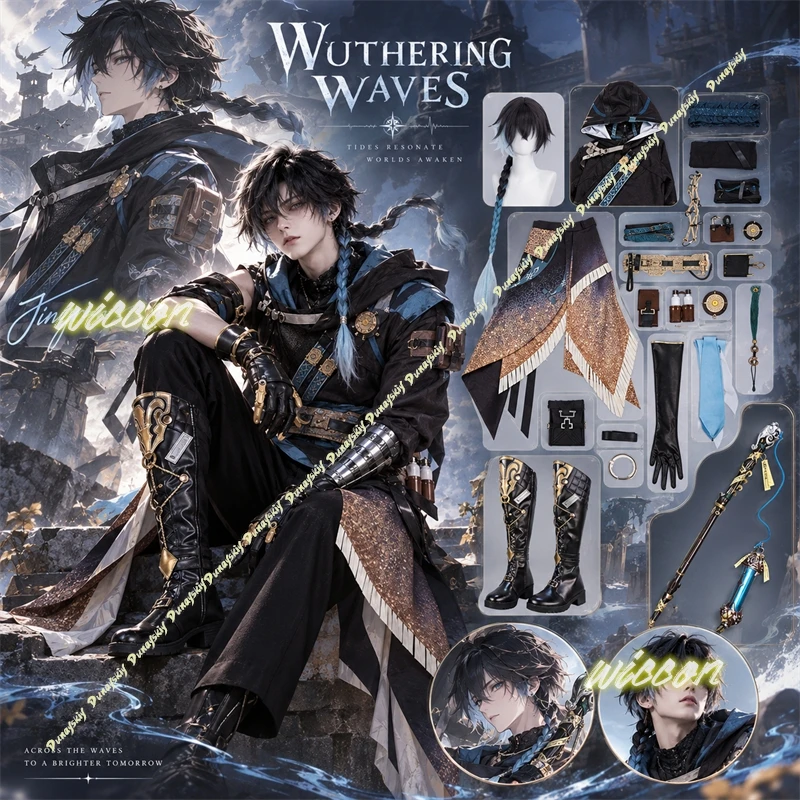 Jingran Cosplay Costume Wuthering Waves Cos Suit Game Anime Role Play Outfit Full Set For Comic Con Halloween Xmas Convention