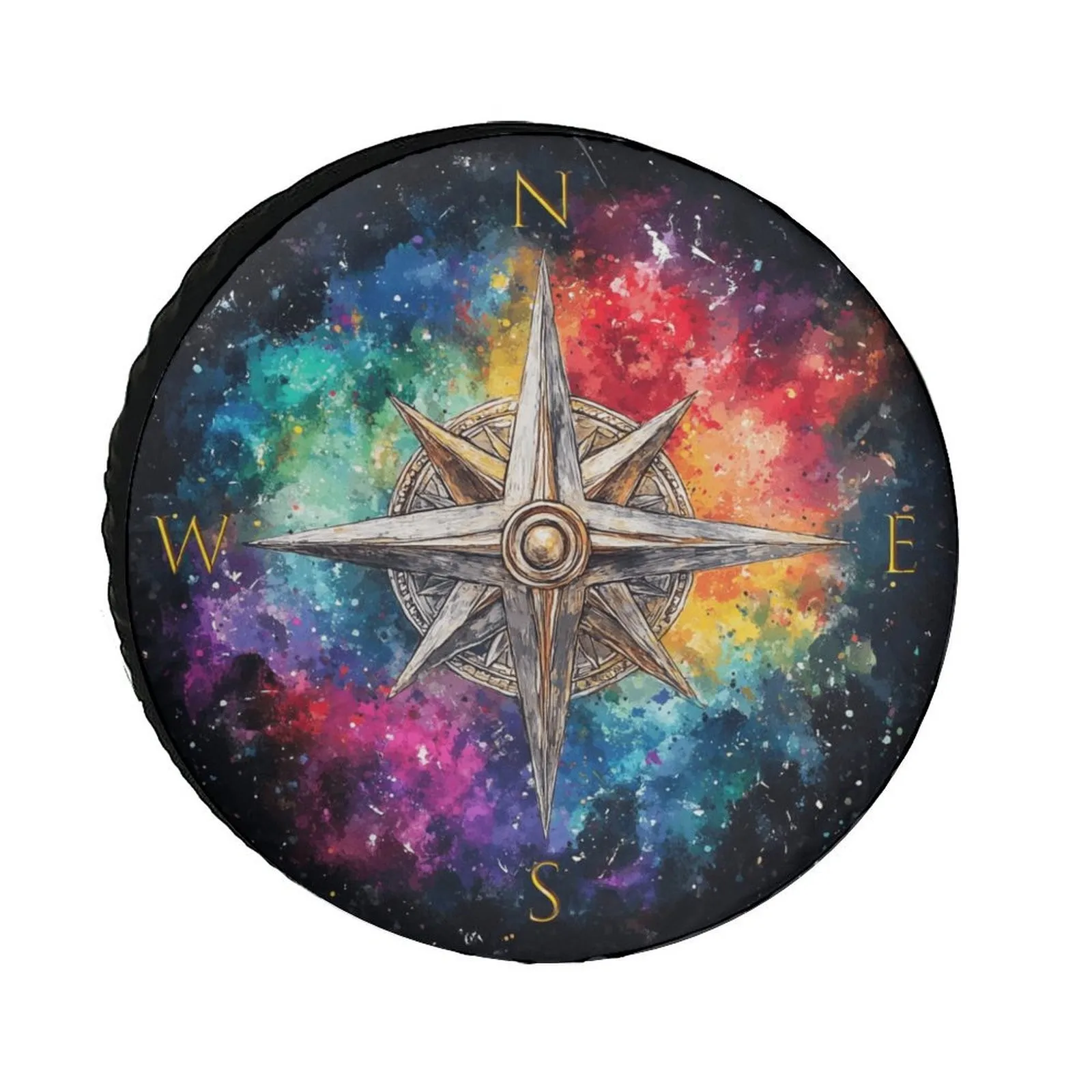 Galaxy Compass Tire Cover Durable Waterproof RV SUV Spare Wheel Protector