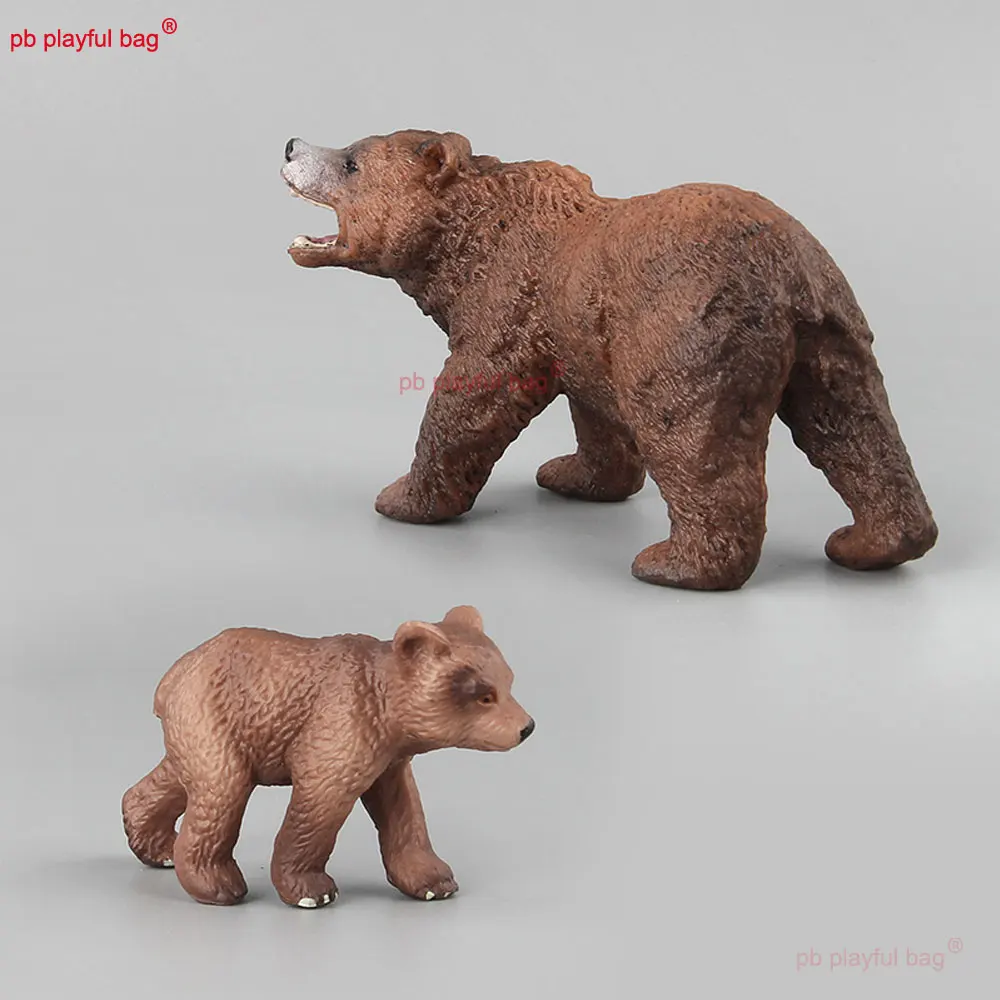 Modelo animal simulado mini urso marrom modelo brinquedos infantis casa decorações de mesa estatueta ação coleção presentes hg357