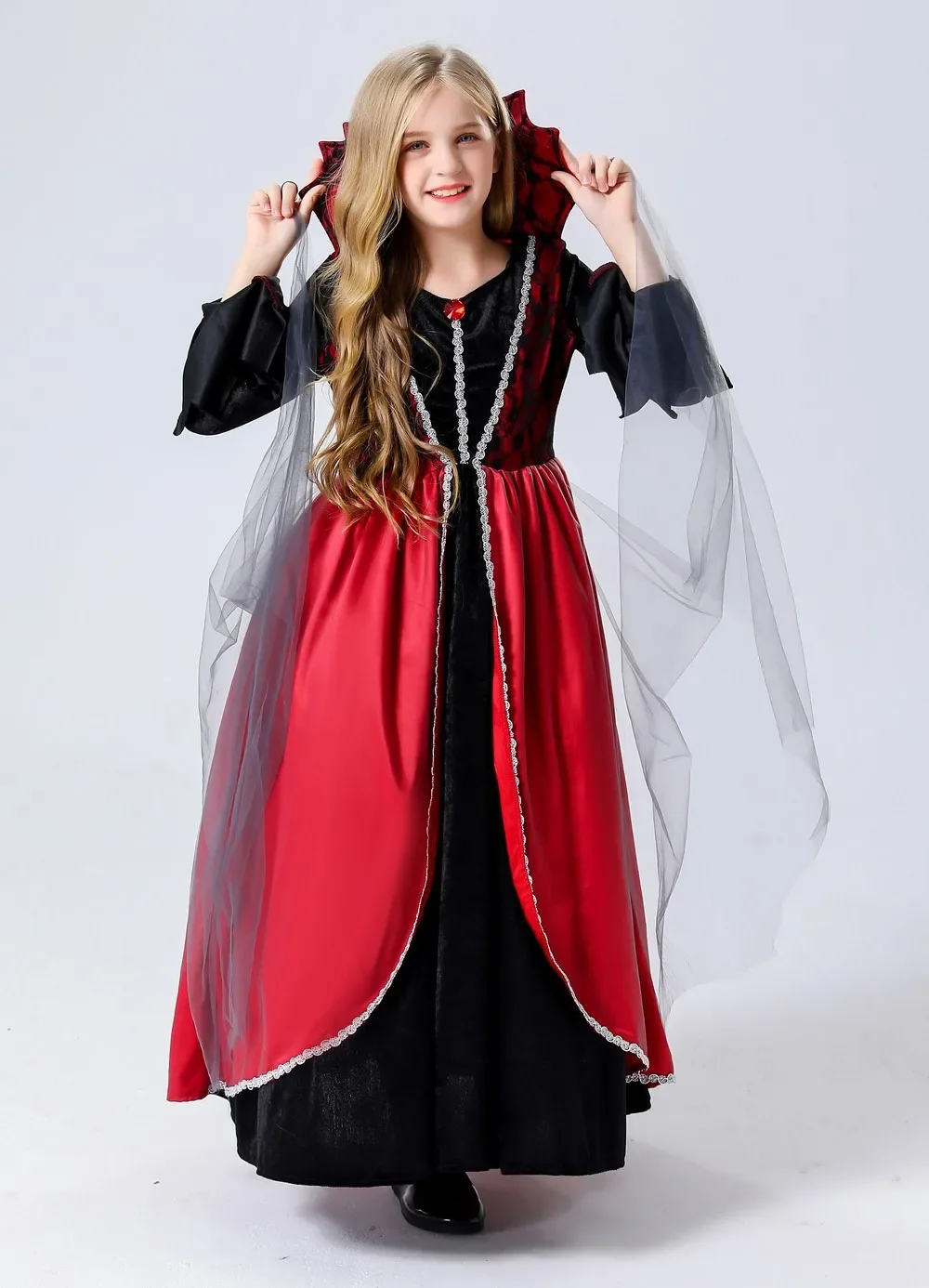 Halloween Cosplay Vampire Kids Retro Court Masquerade Costumes