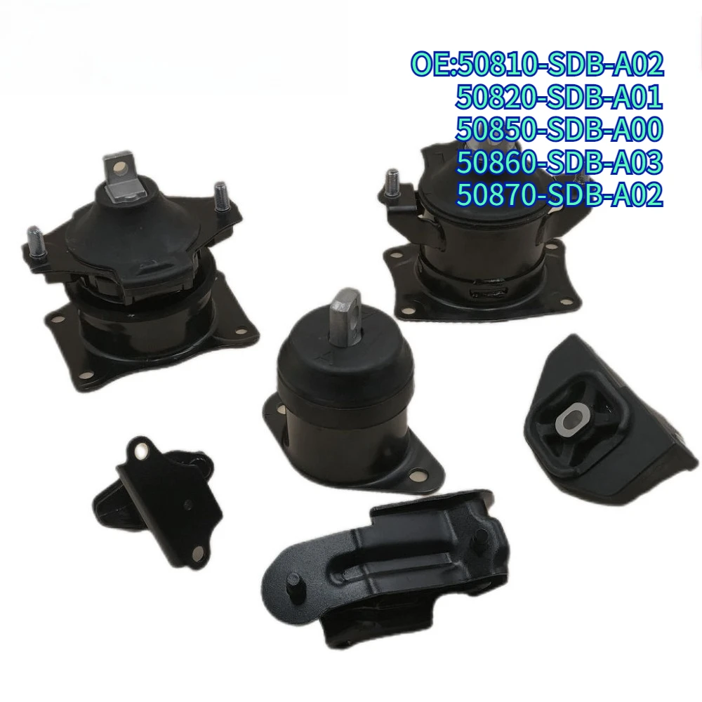 Original High quality New For 6PCS 50810-SDB-A02 Motor & Trans Mount 2003-07 2004-08 for Auto Trans