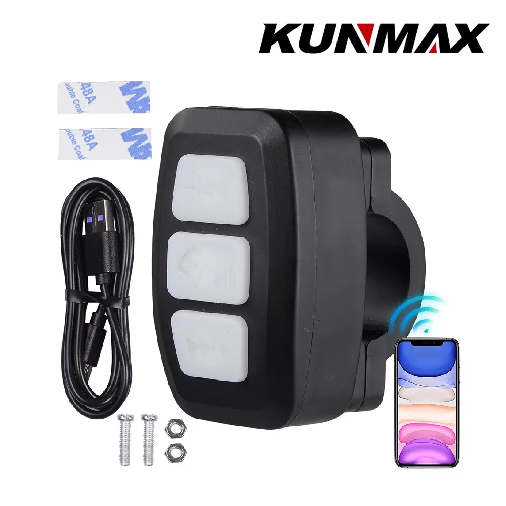 Media Wireless Bluetooth Button Remote Controller Car Motorcycle Bike Steering Wheel MP3 Music Play For Android IOS Phone Tablet