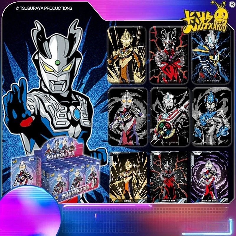 

Kayou Ultraman Tiga Dark Gravity Medal Официальное 1-е издание Полный набор карт Редкие коллекционные карты Ultraman Zero для любителей аниме