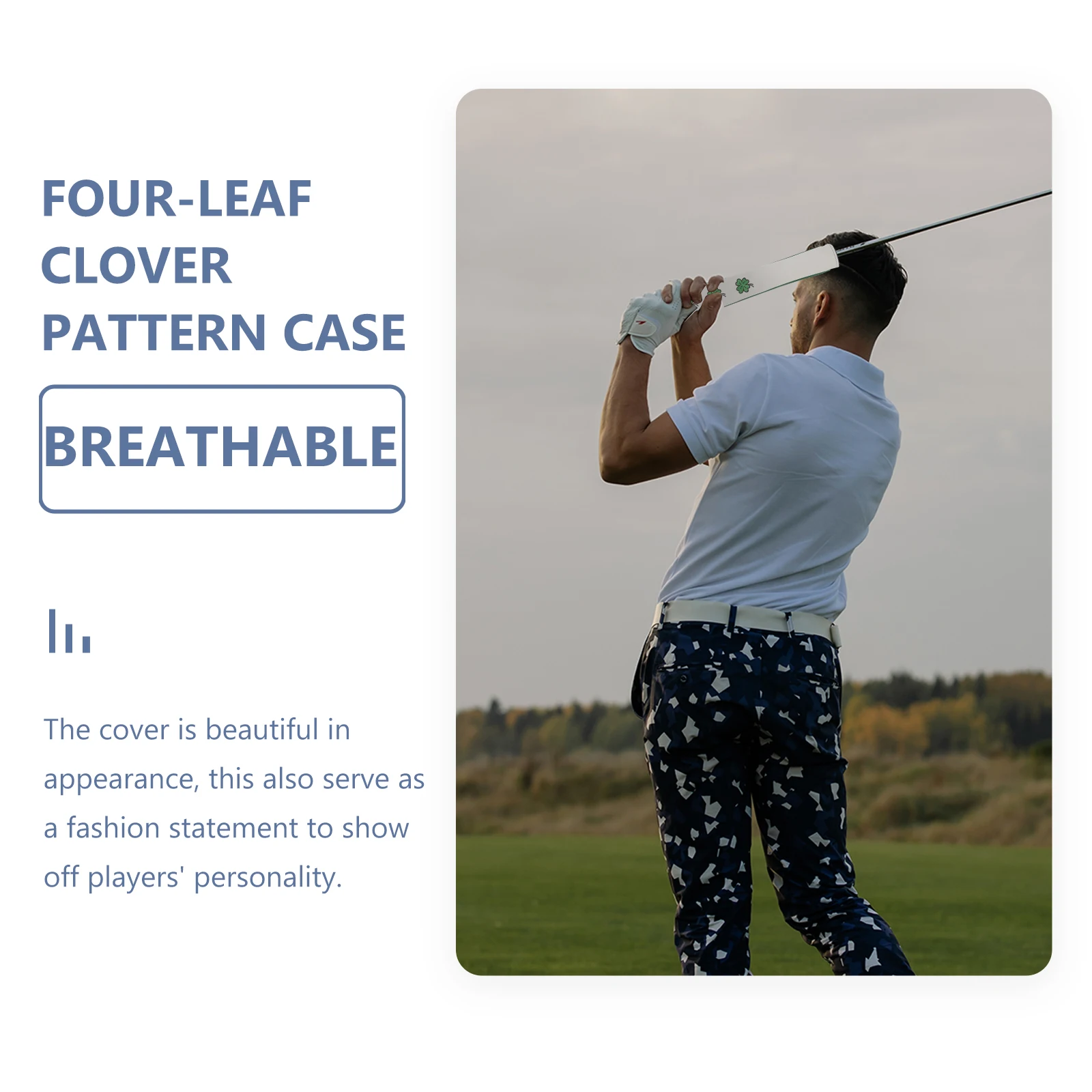 

Golf Pointing Stick Set Bat Protector Baseball Cover Storage Bag Pu Golfs Holder Sleeve for