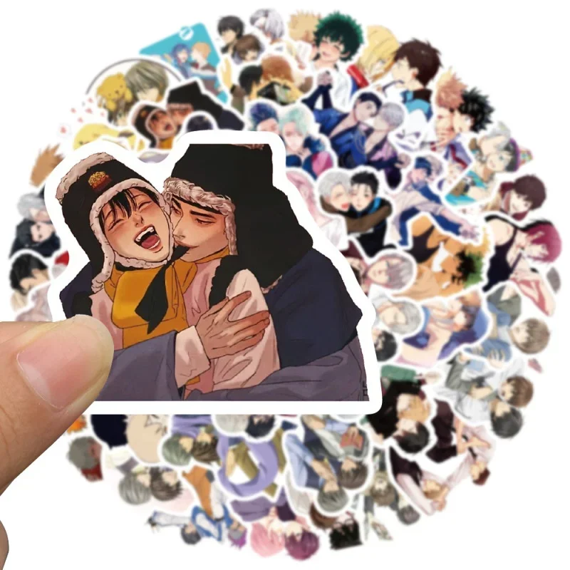 10/30/50pcs Yaoi Sticker Anime Homophobic Cartoon Cute Boys Love Homosexual Gay Waterproof Graffiti Sticker