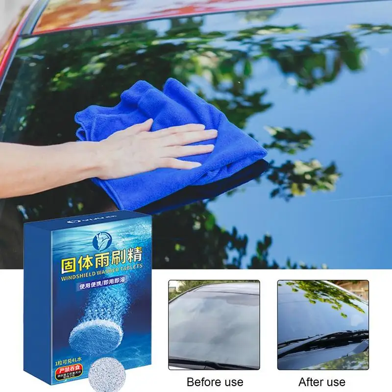 

Car Windshield Cleaner Tablets Deep Cleaning Car Windshield Wiper Washer for vehicle 8pcs Anti Freeze Auto Windshield Cleaner