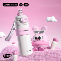 COOKER KING 500ml Stainless Steel Vacuum Insulated Water Bottle for Women, Leak-Proof Thermal Flask, Portable Travel Tumbler