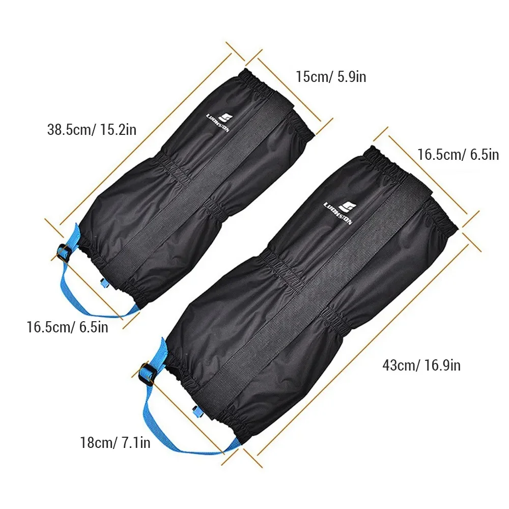 2Pcs Leg Gaiters Waterproof Snow Boot Shoe Cover Outdoor Hiking Camping Skiing Legging Gaiters Shoes Boots Cover Snowshoeing