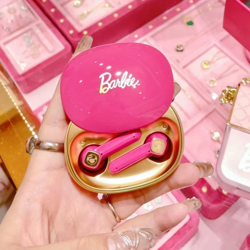 Hot Miniso Barbie Earphones Wireless Bluetooth 5.0 Battery Long Last Anime Touch Control Music Call In-ear Game Headphone Gift