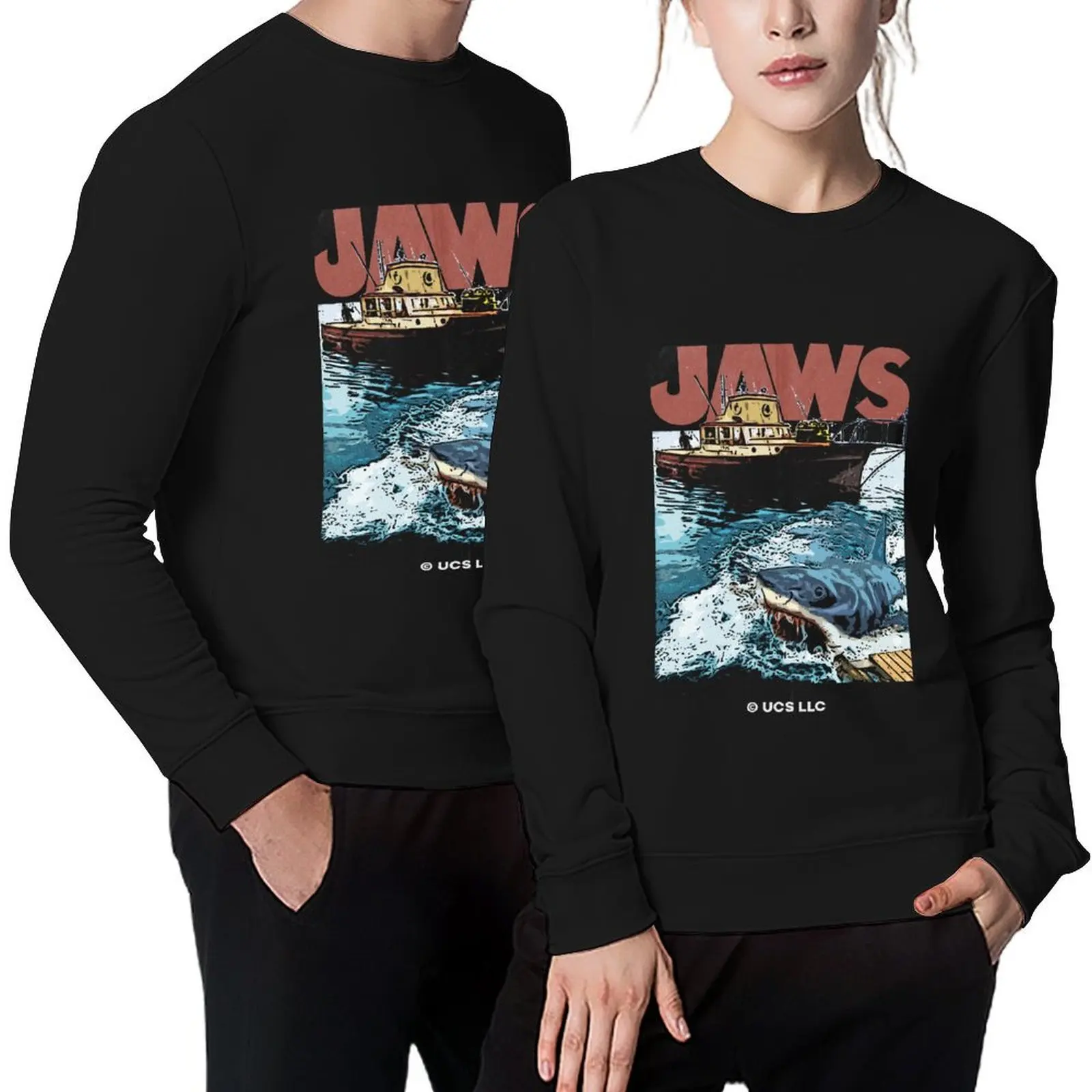 

Jaws movie poster Pullover men's clothing men wear autumn jacket men tracksuits autumn sweatshirt